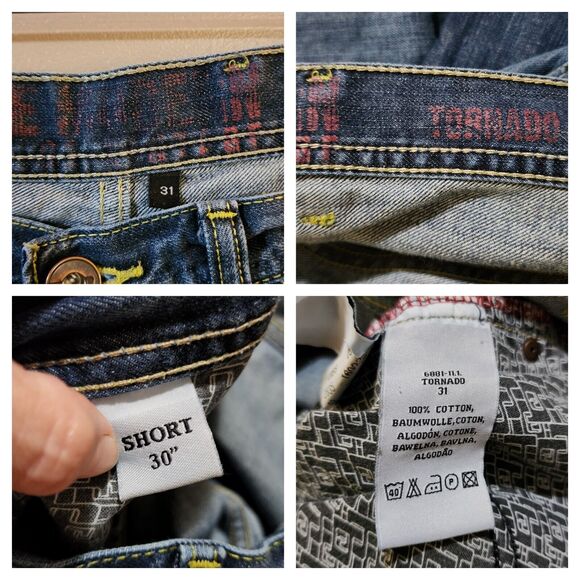 Blend Denim Mens Tornado Button Fly Straight Jeans Size 31 x 30 Short Low Rise - Picture 7 of 14